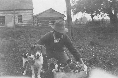 Cousin Victor Pike and his dogs